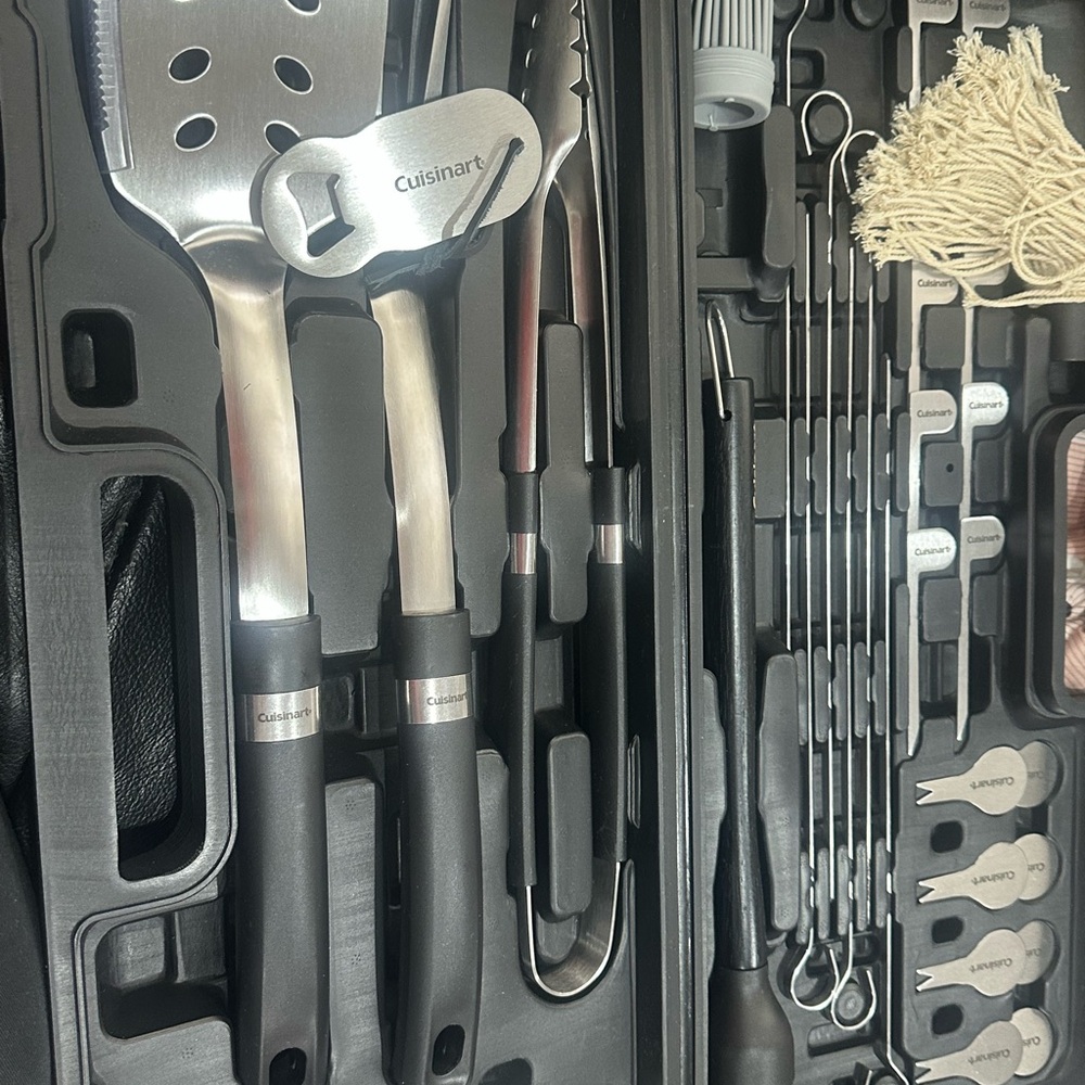 Cuisinart Silver and Black BBQ Grilling Tools